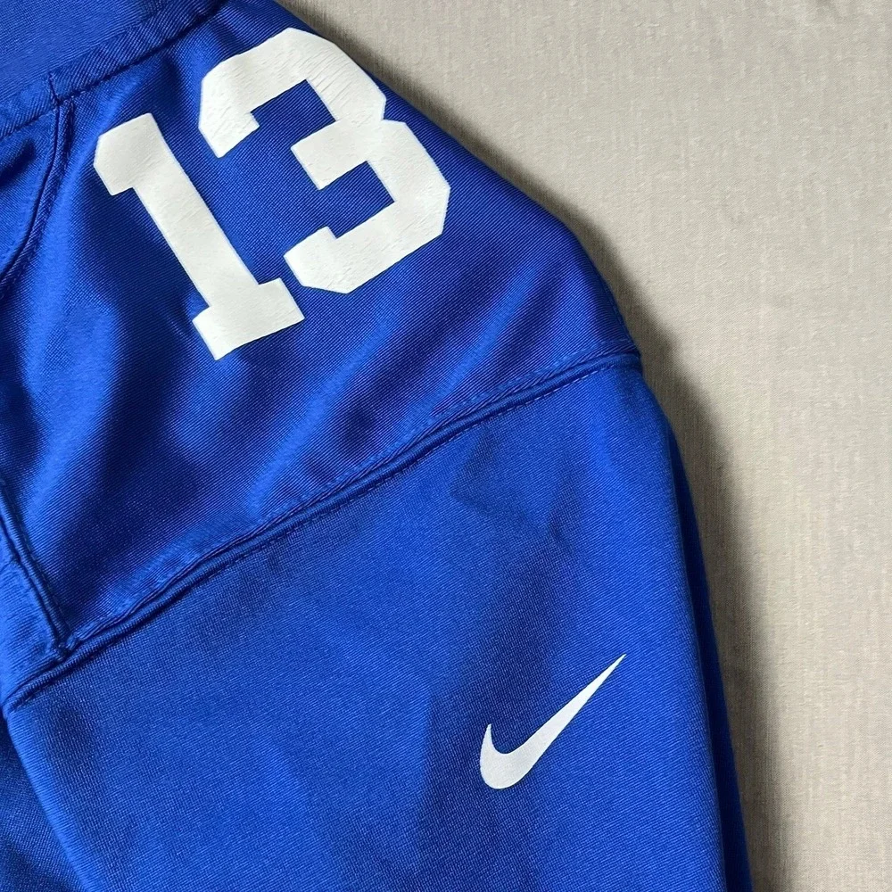 New York Giants Nike Jersey Kids L Blue NFL Football Beckham Jr 13 EUC